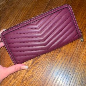 Burgundy wine color A New Day zipper wallet